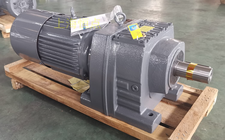R87減速機 輸入配制動電機 水平安裝 實物圖 - 上海恒點