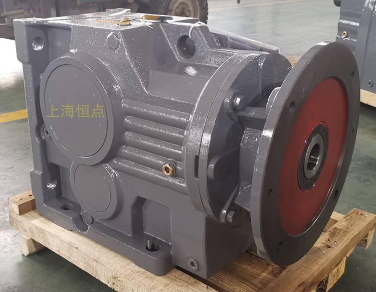 K97減速機，輸入配電機法蘭端蓋，右輸出單軸，實物圖如下